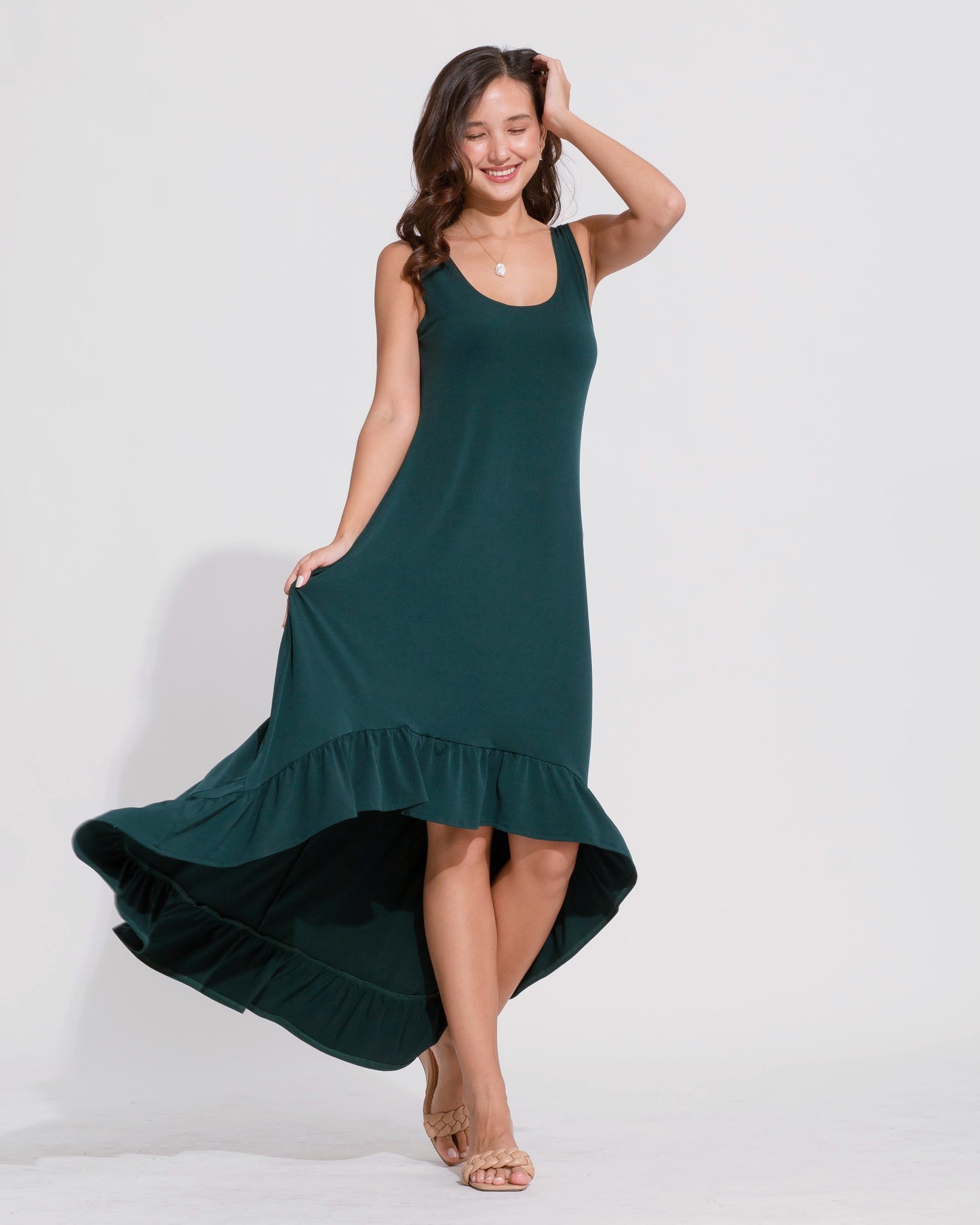 Harlow Dress - Deep Green